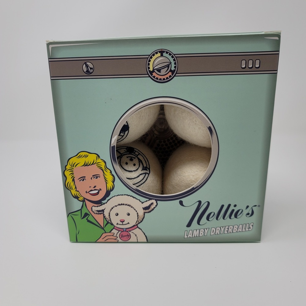 Nellie's Lamby Dryerballs 100% All Natural New Zealand Wool Dryer Balls 4 Pack